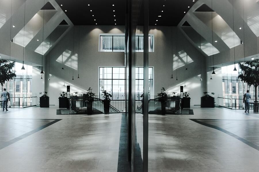 The interior of a community clubhouse